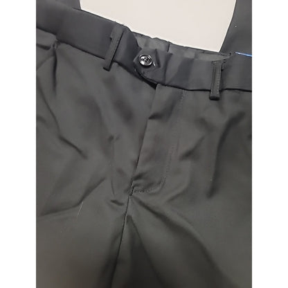 Perry Ellis Boys Dress Pants Size 8 Black Straight Slim Fit Slash Pockets Formal