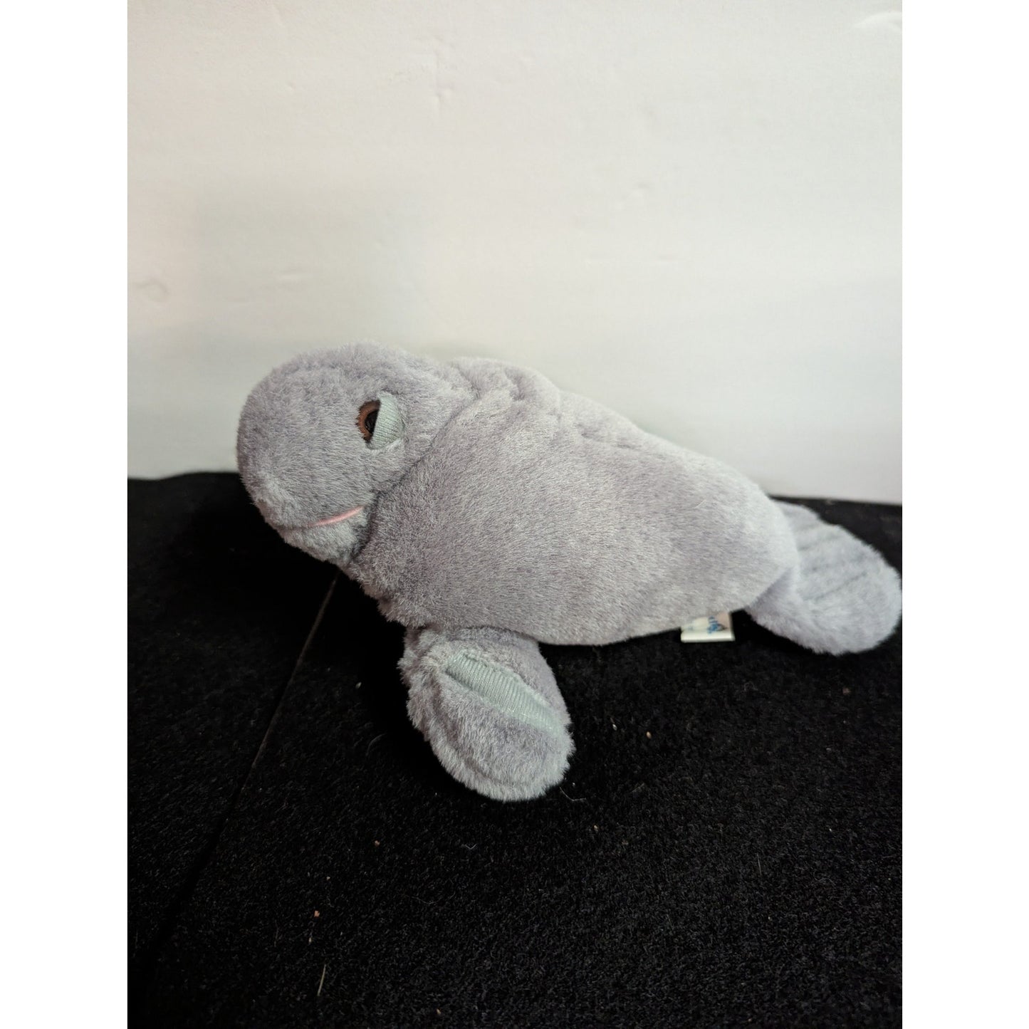 Vintage SeaWorld Manatee Plush Grey Stuffed Animal Souvenir