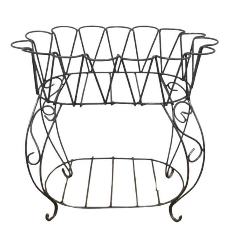 Secondhand Sandies: Large scalloped oval metal planter