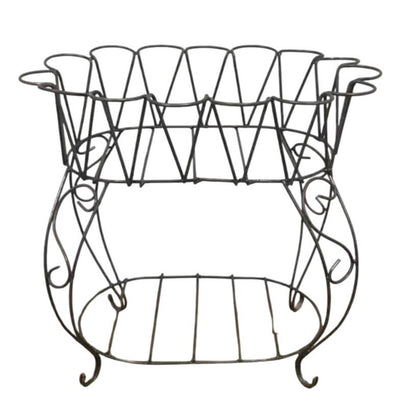 Secondhand Sandies: Large scalloped oval metal planter