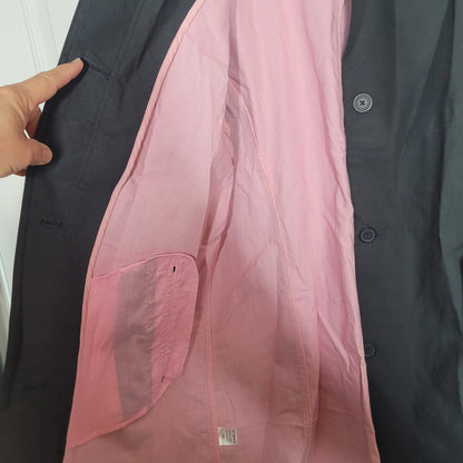 BURRYLANE Navy blue pink waterproof Raincoat jacket HEAVY Travel Career Style XL
