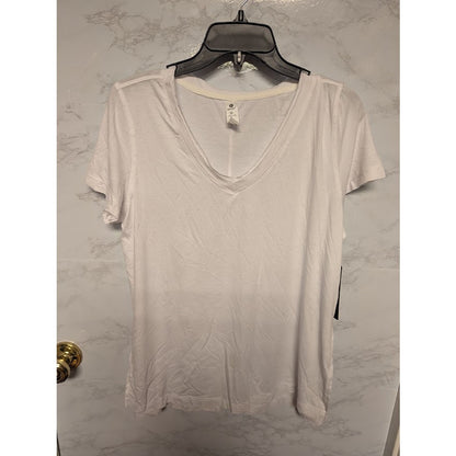 NEW 90 Degree white tee Vneck short sleeves workout casual size medium basics