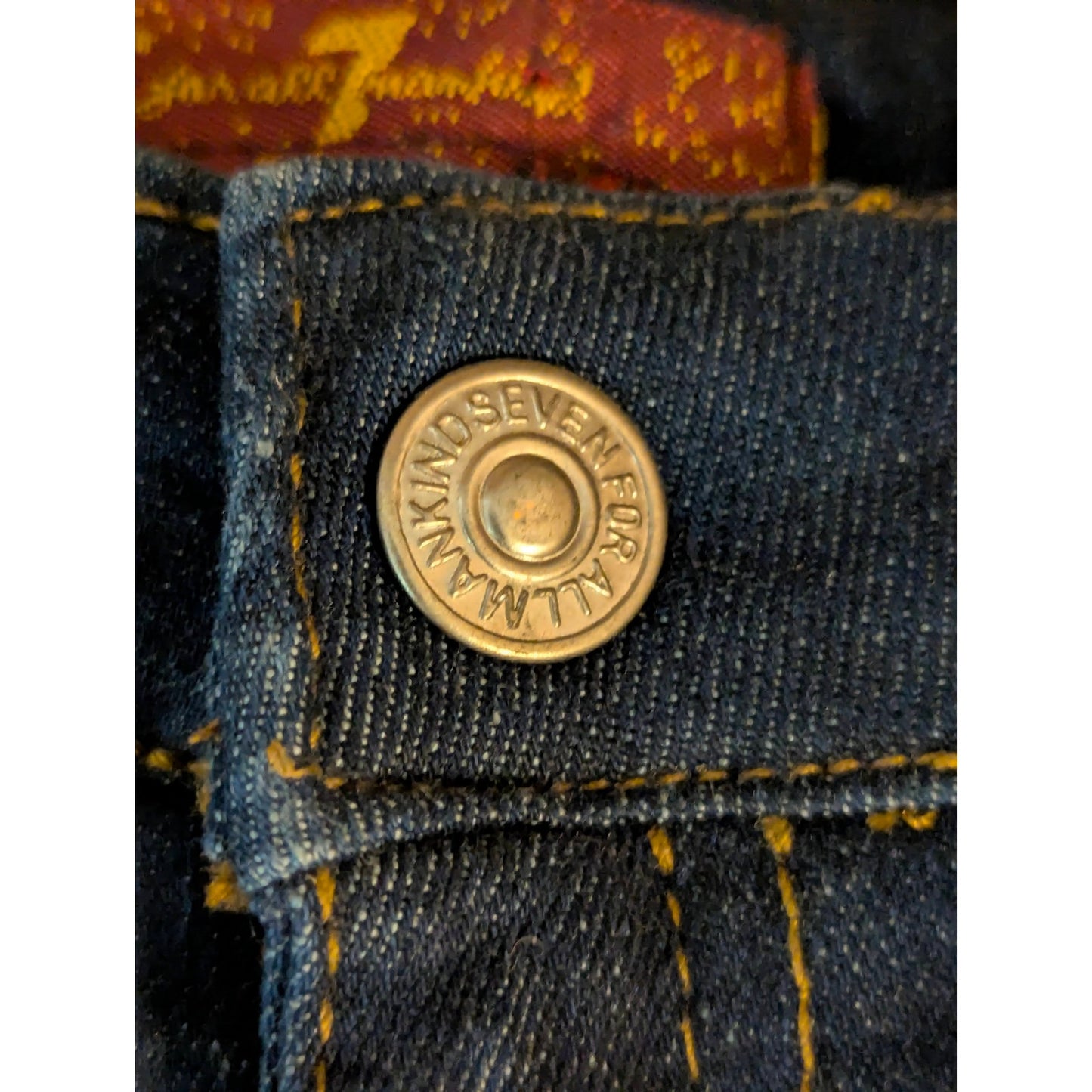 7 For All Mankind Girls Blue Pearl Dark Wash Skinny Jeans Size 6 NWT