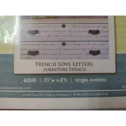 Royal Design Studio "French Love Letters" Furniture Stencil