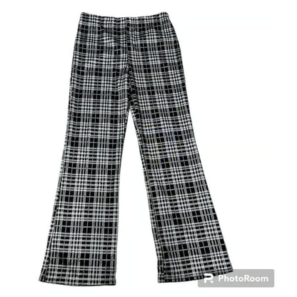 ABOUND Nordstrom Black and White Plaid Wide Leg Pants Women's extra-small New