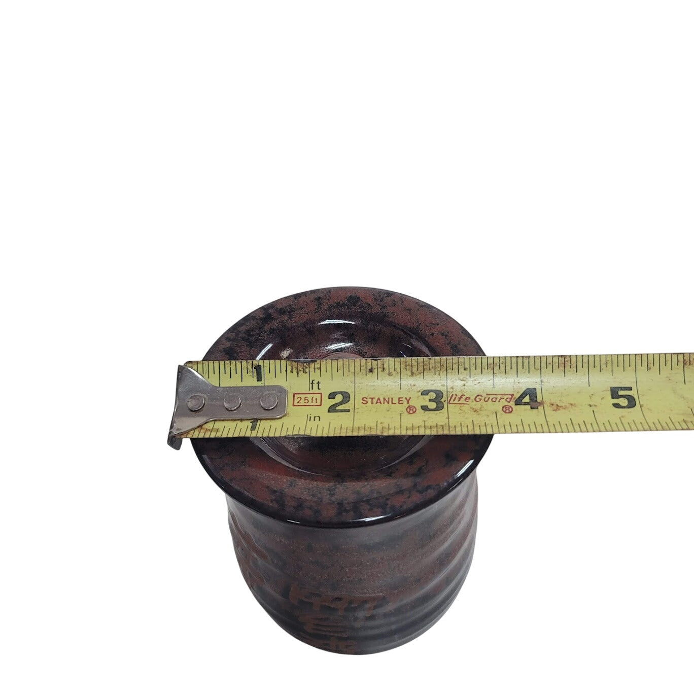 Vintage 1997 Japanese condiment Mustard ginger pot with lid Signed Handmade