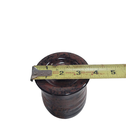 Vintage 1997 Japanese condiment Mustard ginger pot with lid Signed Handmade