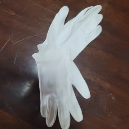 Vintage White Small / Medium White Gloves Short