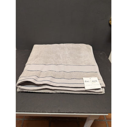 Enchante House Turkish Twist Cotton Set of 2 Monroe Bath 35x67 Silver NEW
