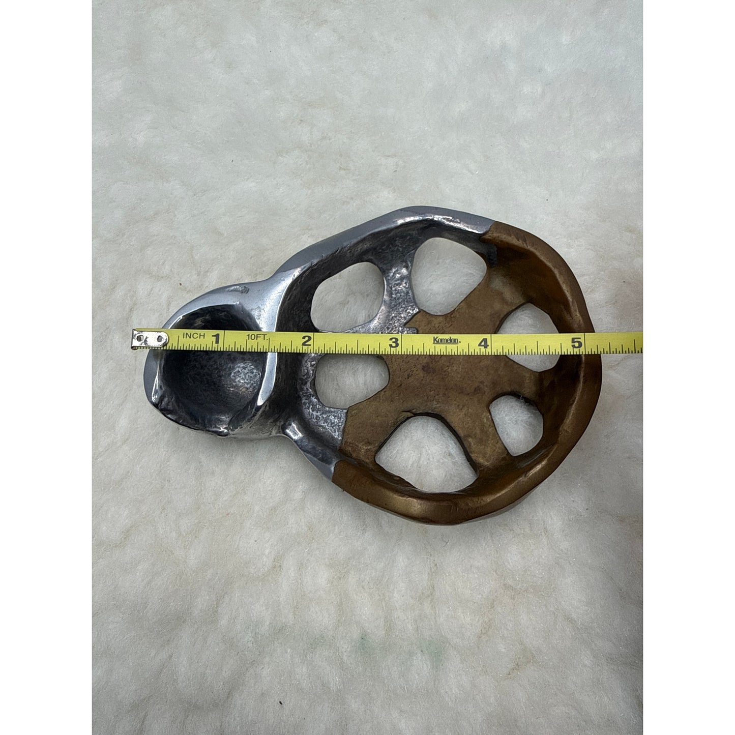 David Marshall MCM Brutalist Sculpure Vintage 1980s Brass and Aluminum