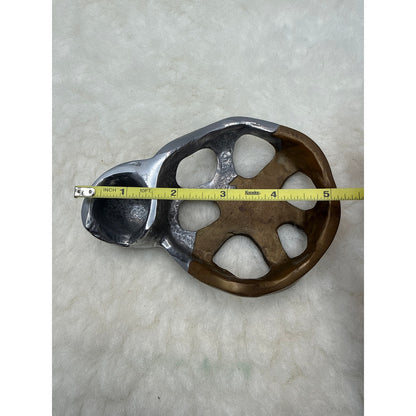 David Marshall MCM Brutalist Sculpure Vintage 1980s Brass and Aluminum