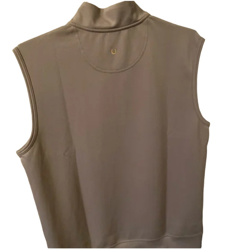 Oxford Quarter Zip Vest Size Medium Alloy Gray Polyester/Spandex Activewear NEW