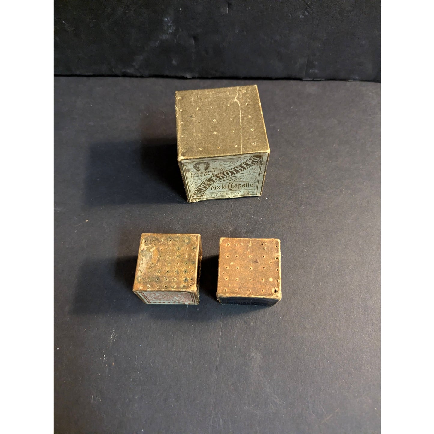 Vintage Neuss Brothers Glass Head Pins Cube Boxes Lot Antique Sewing Ephemera