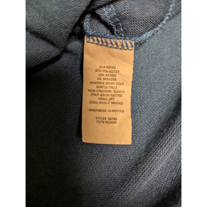Forgotten Grace NEW blue blouse top MEDIUM long sleeve tunic lightweight crew