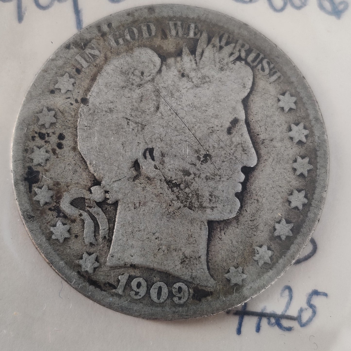 1909-O Barber Silver Half Dollar - Final Year New Orleans Mint Vintage US Coin
