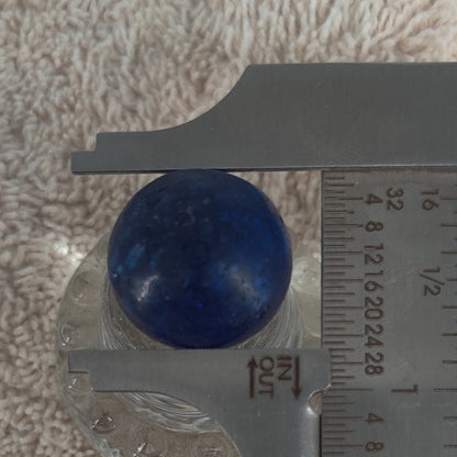 german Mica large marble handmade 3/4" blue glass