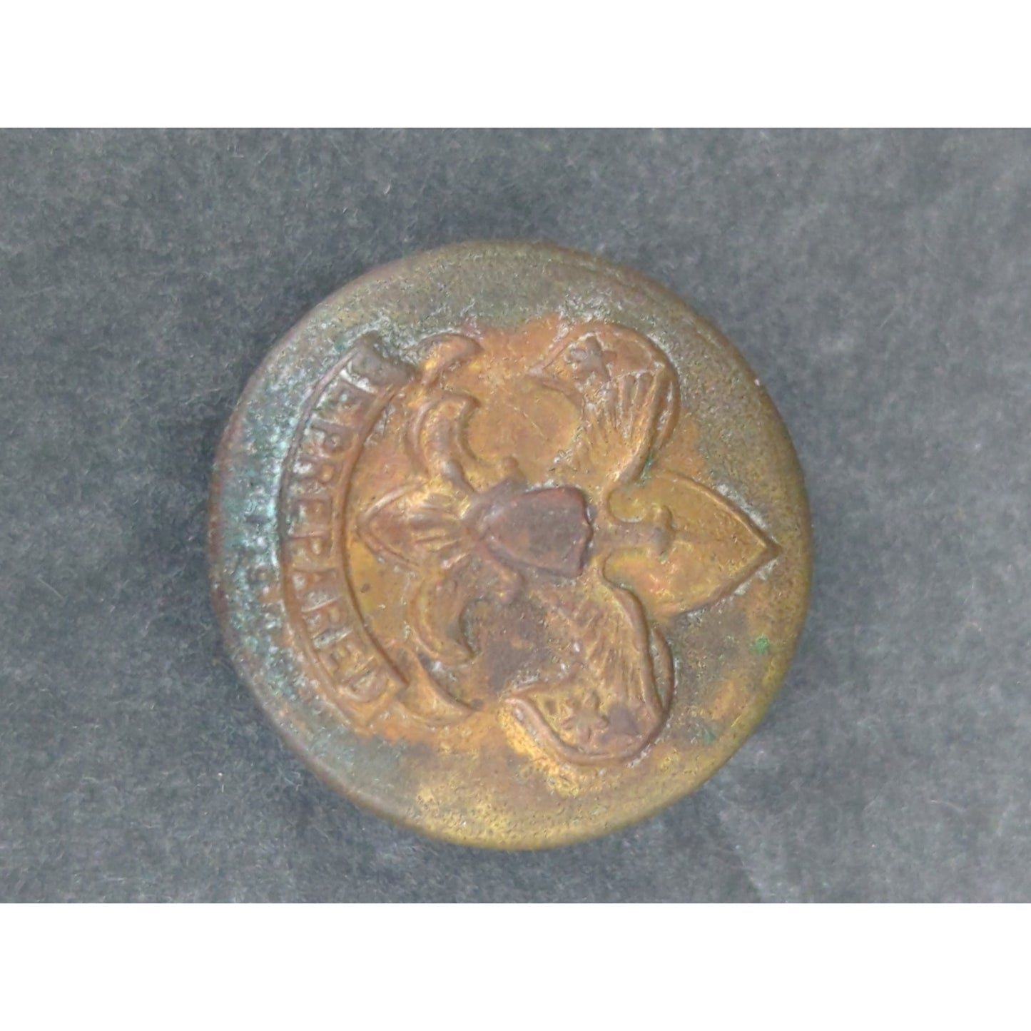 LOT F of 10 Antique Vintage Victorian Brass Mixed Materials Buttons ESTATE FIND