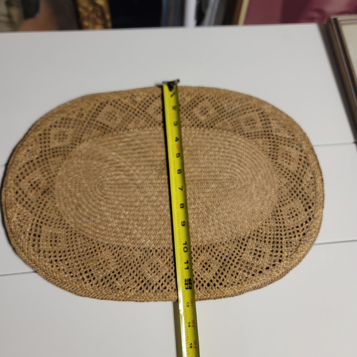 Set of 4 Vintage Woven Straw Placemats 18" x 13" Table Setting Natural boho