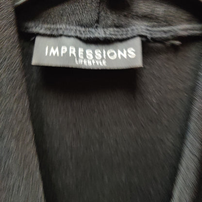 Impressions Lifestyle Black Cowl Neck Sleeveless Top Womens Medium Knit Blouse