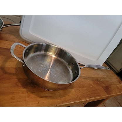 Cuisinart Stainless Steel 3.5 Qt Skillet Pan #39178 NICE 7335-26HG Induction
