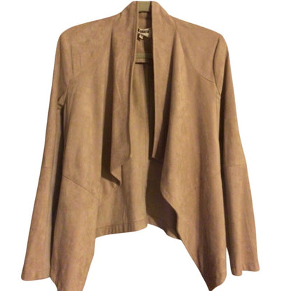 BB DAKOTA Women's Wade Faux Suede Jacket Open Style Pockets Size 2X