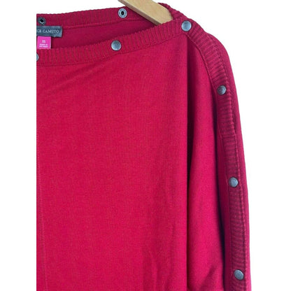 Vince Camuto Snap Trim Dolman Sleeve Sweater Sz XL / Extra Large in Red NWT