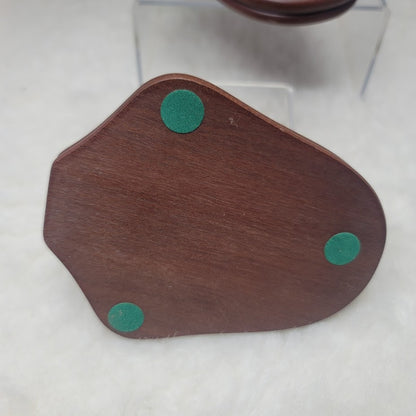 Bard's Teacup Display Walnut Cup and Saucer Stand, 4.25" H x 4" W x 5" D
