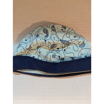Baby Boys Blue Aquatic Ocean Animal Print Beanie Hat Size 3 Months