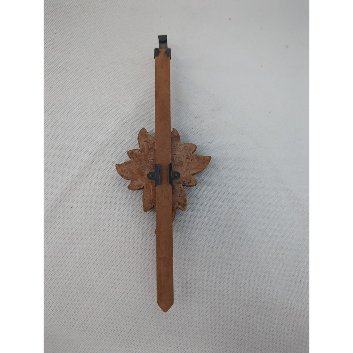 Vintage Black Forest Carved Wood Cuckoo Clock Pendulum Replacement Part Leaf