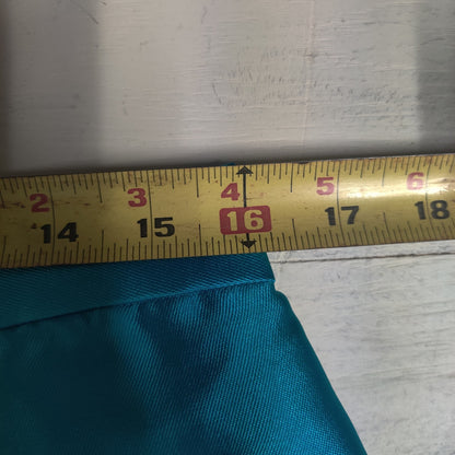 EY Boutique Teal Skirt Suit 16 Turquoise Grommet Edgy Y2K Power Dressing