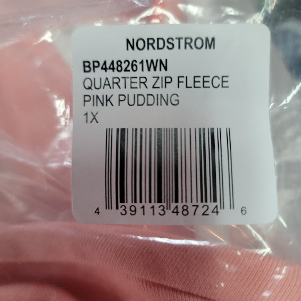 BP. Pink Pudding 1/4 zip sweatshirt elastic waist 1X cozy fleece NEW