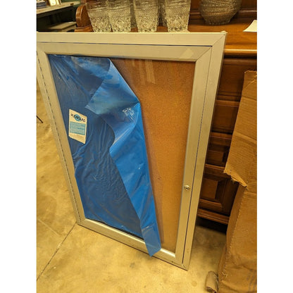 SwingFrame 24 x 36 Metal Frame Shadow Box Display Case Cork Board 2" Interior