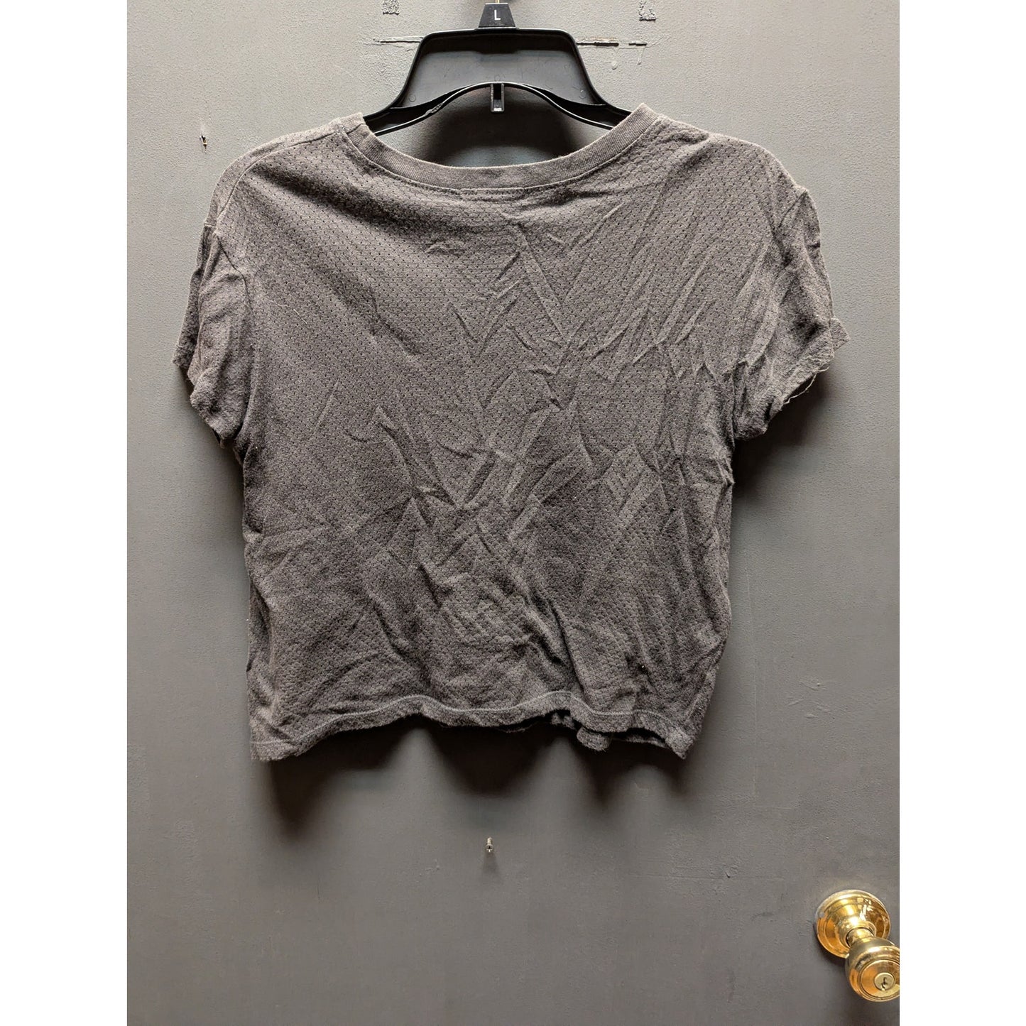 BP. Gray "91" Graphic Crop Top Short Sleeve Size 2XS NWT