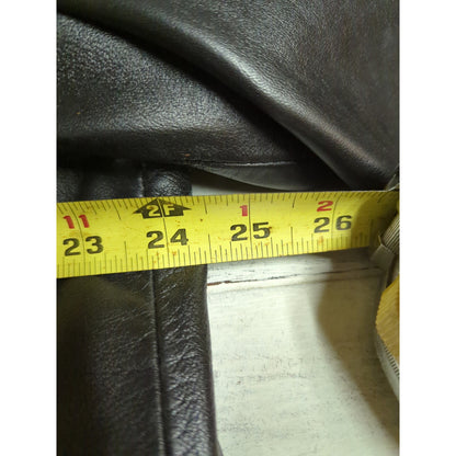 Vintage Style & Co. Black Leather Jacket Full Zip Plus Classic Minimalist 18W