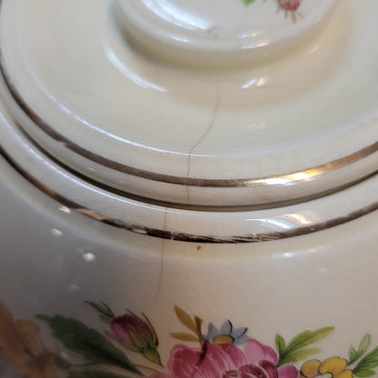 Homer Laughlin Kitchen Kraft Spring Wreath Ball Cookie Jar with Lid