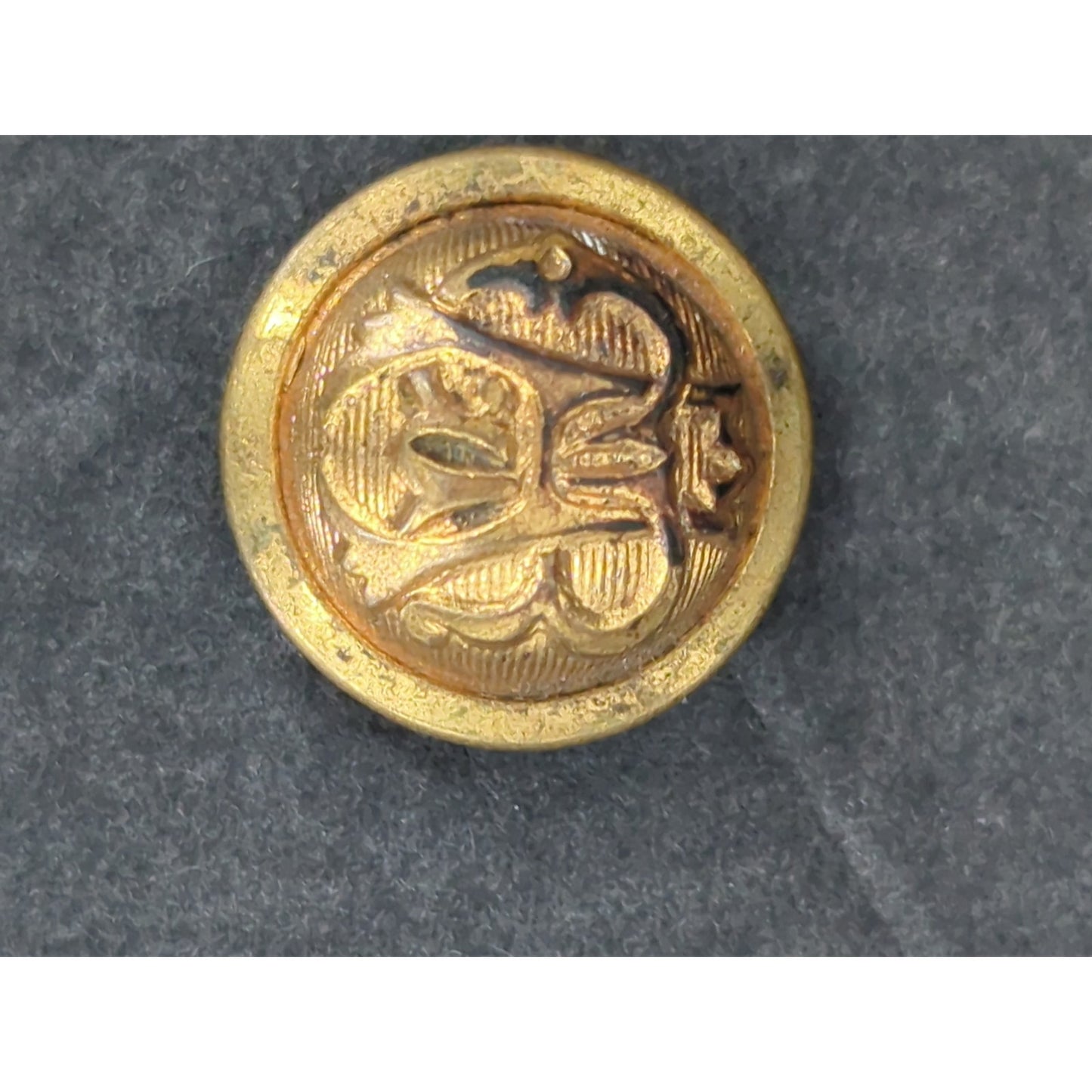 LOT L of 10 Antique Vintage Victorian Brass Mixed Materials Buttons ESTATE FIND
