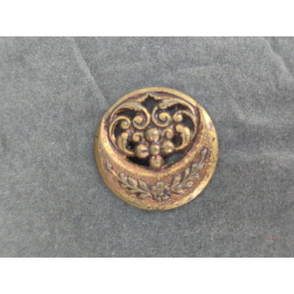LOT L of 10 Antique Vintage Victorian Brass Mixed Materials Buttons ESTATE FIND
