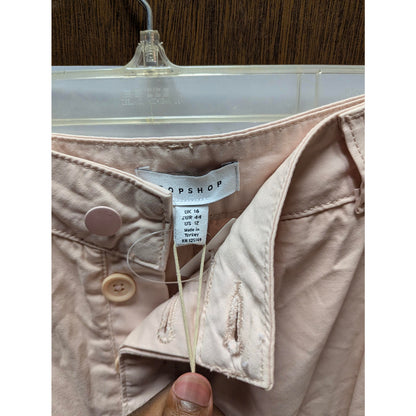 Topshop Pastel Pink Utility Cargo Pants Joggers Y2K Gorpcore Streetwear Size 12
