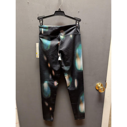 Zella black watercolor shock Girls Large NEW yoga pant leggings ankle high waist
