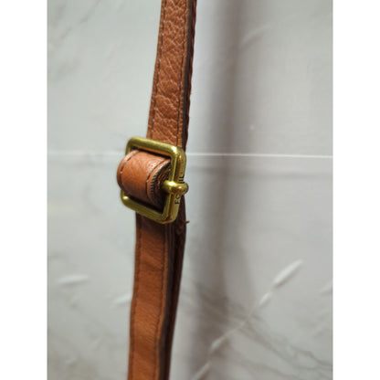 Fossil Heritage Brown Tan Leather Crossbody Organizer Messenger Bag