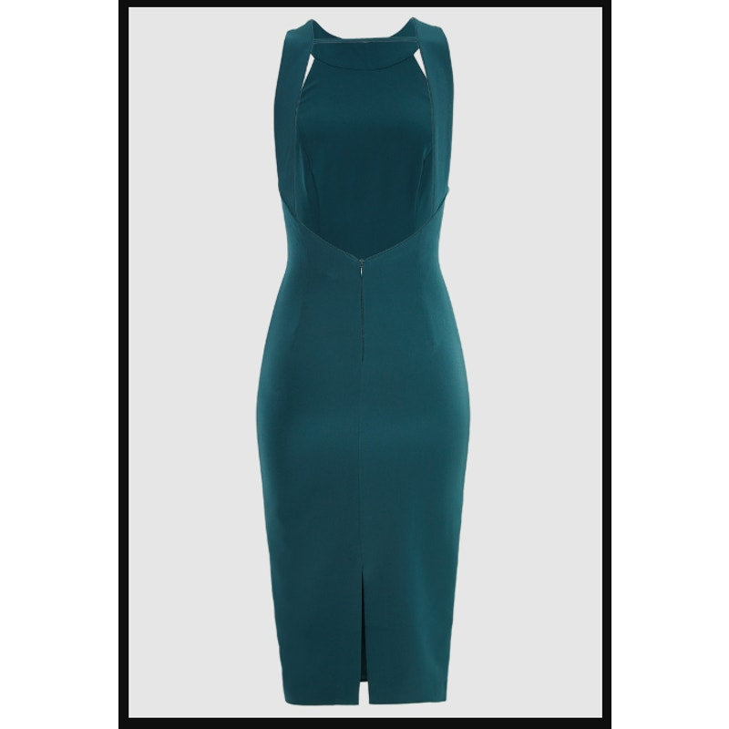 Bardot Dark Green 53906DB Size 6 Small Elsy backless dress NEW $119 Sleeveless