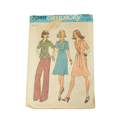 Simplicity 7049 Vintage Sewing Pattern Size 12 Bust 34