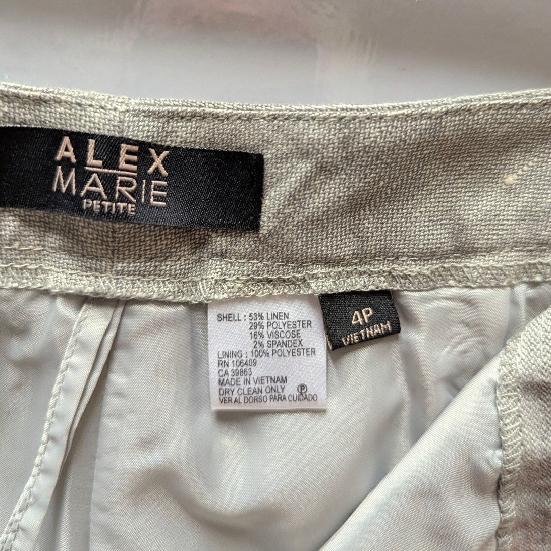 Alex Marie Gray Linen Blend Pants Minimalist Quiet Luxury Corporate Career