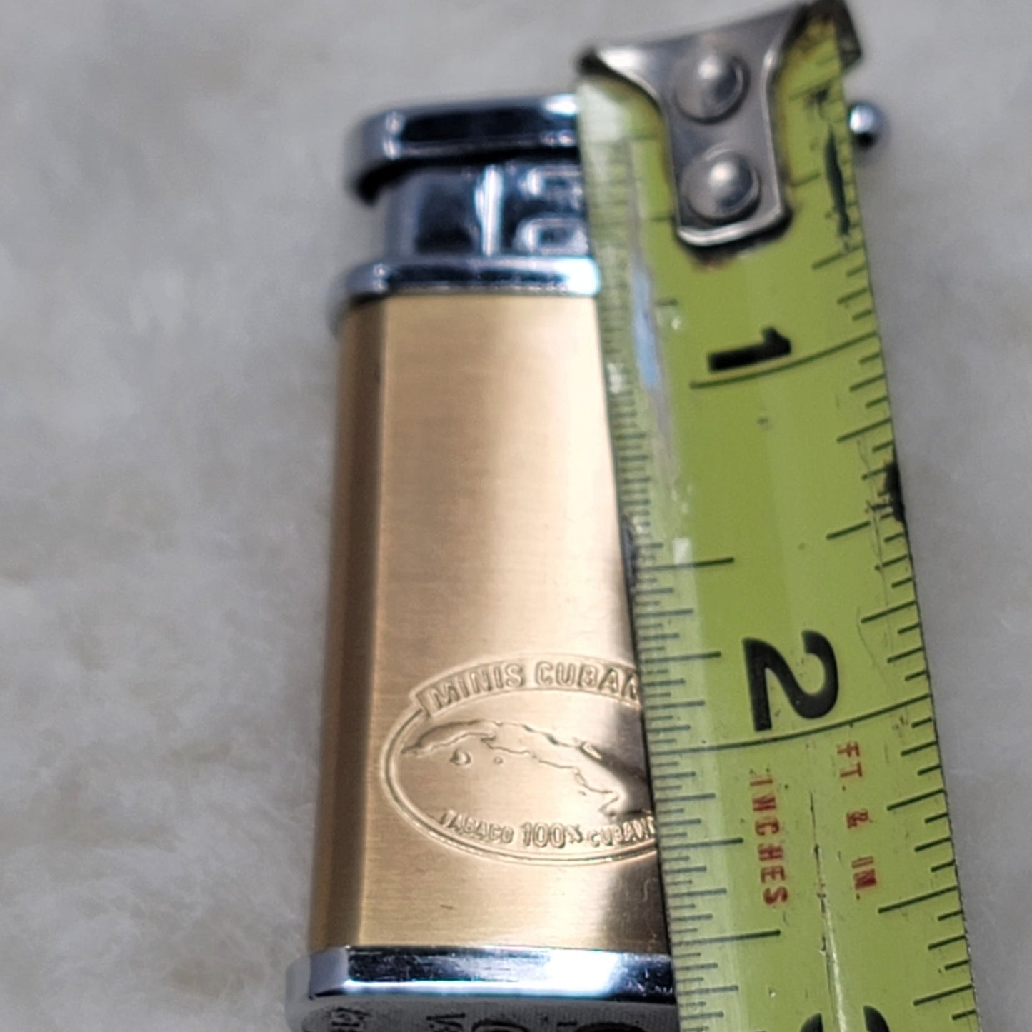 Vintage Minis Cubanos Cigar Brass Gas Pocket Lighter Tobacciana MidCentury Retro