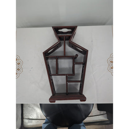 Vintage Asian Rosewood Duobaoge Wall Shelf Curio Display Cabinet