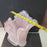 Murano art glass large vase End-of-day Slag White Pink Handkerchief Ruffle