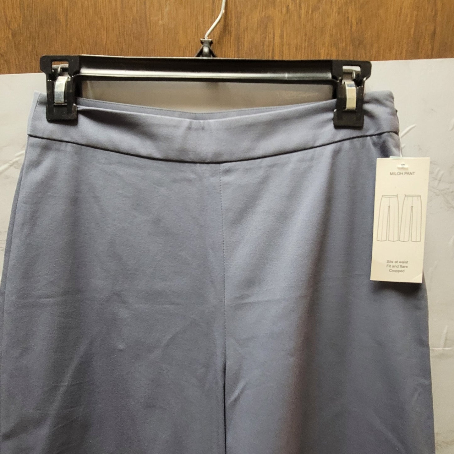 Antonio Melani Dusty Blue Side Zip Wide Leg Trousers Career Coastal Clean Sze 2