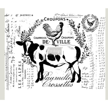 Re-Design with Prima – FARM DELIGHTS - Dry Rub Transfer COW Farmhouse