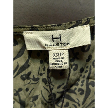 H Halston Washed Satin Dress in Abstract Souk Print Size XS Sleeveless NEW $88