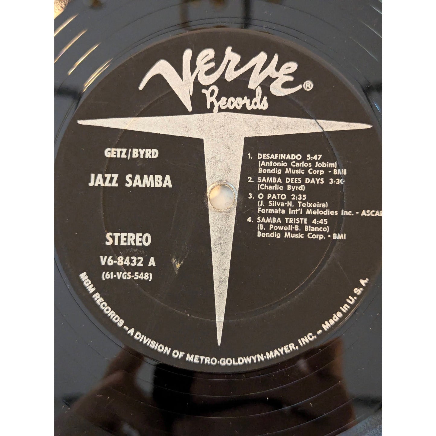 Vintage Stan Getz Charlie Byrd Jazz Samba Verve V6-8432 Gatefold Vinyl LP